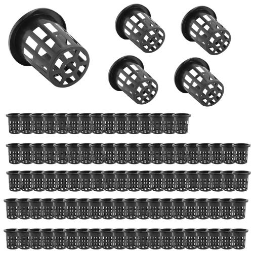 100er-Pack Netzbecher mit Schlitzmaschen, breite Lippe, Filter, Pflanzennetz, Topfeimer 1