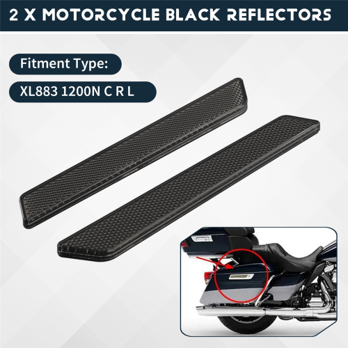 Reflektory pre Street Glide Glide Road (čierne) 2