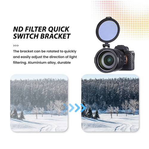 ND Snabbkopplingsfäste Objektivfilter för DSLR-fäste 67MM 2