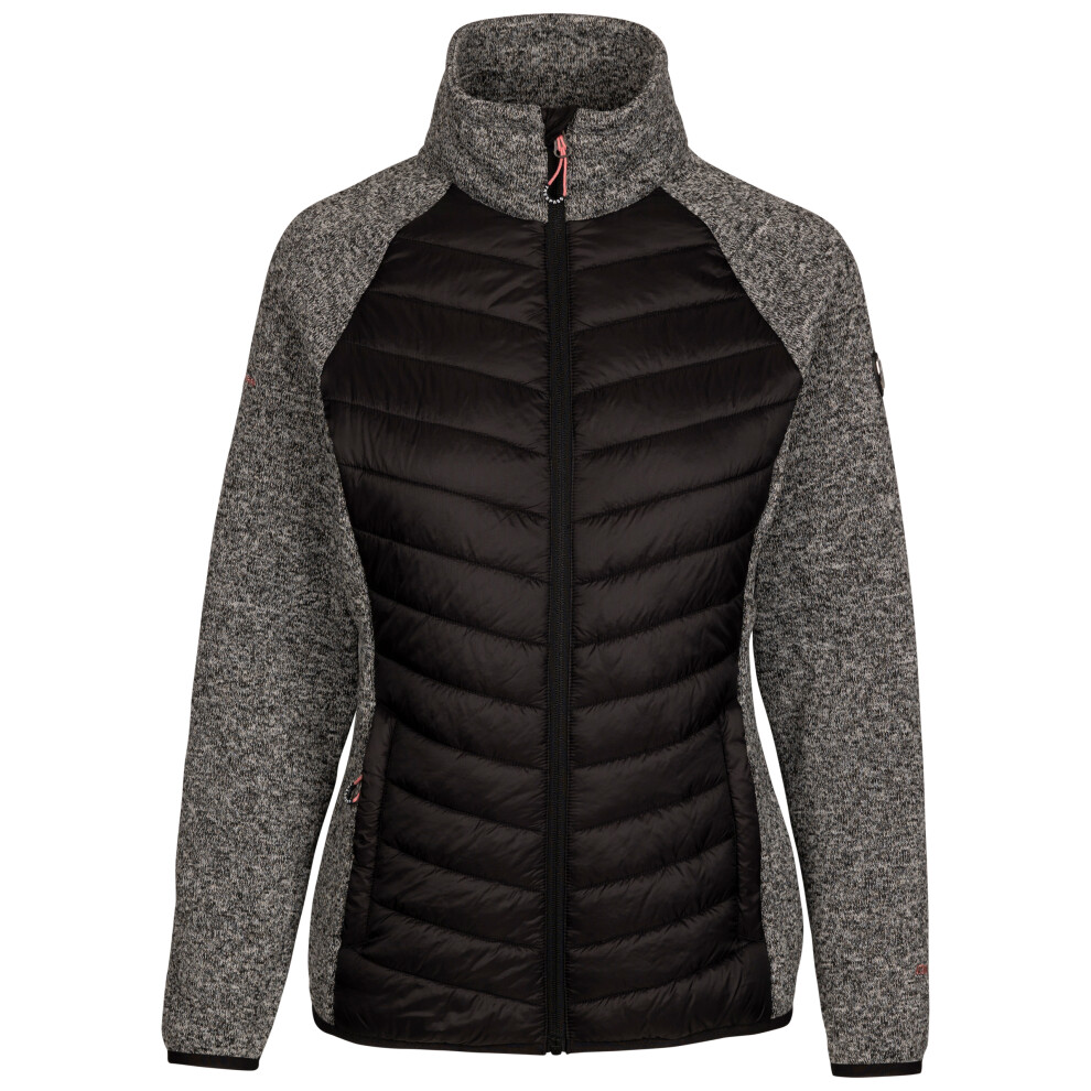 (14, Grey Marl) Trespass Womens Marl Fleece With Hood Rita