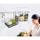 Stainless Steel Folding Hanging Dish Rack Draining Bowl Rack Plates 5
