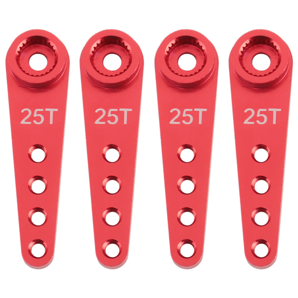 Photos - Parts for Drones & RC models Merkloos 4PCS 37Mm 25T Metal Extension Steering Servo Arm Horn ,Red 