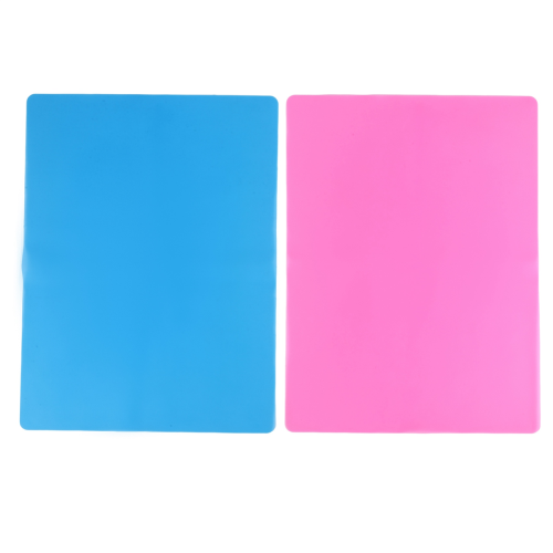 2 Pack A3 Extra Large Silicone Sheet Molds Mat, Blue & Pink