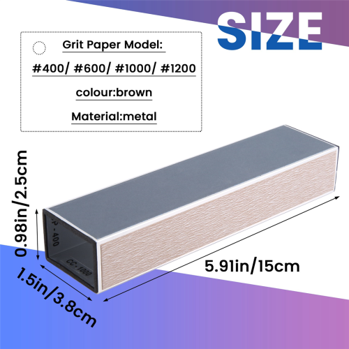 Κιτ εργαλείων κιθάρας Leveler Fret Beam με 4 χαρτάκια κόκκωσης 150mm 2