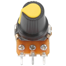 5-delad 100K Ohm 3-terminaler linjär konisk roterande potentiometer
