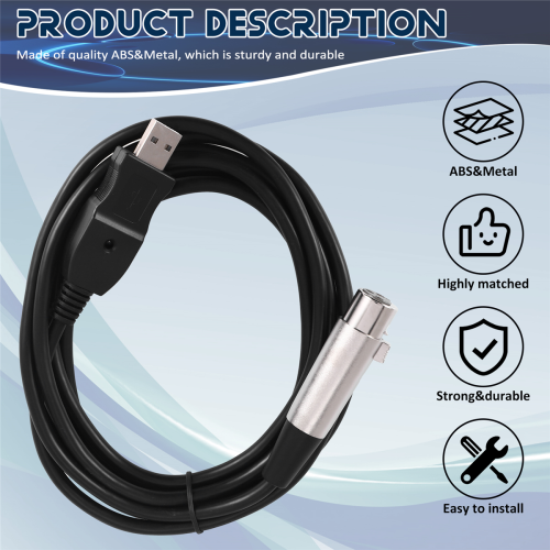 USB-Stecker auf XLR-Buchse Mikrofon USB MIC Link Kabel Neu 2