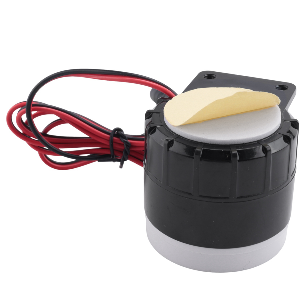 Continuous Sound Decibel Piezo Buzzer Dc 12V 120Db Black+Red 4852257263235