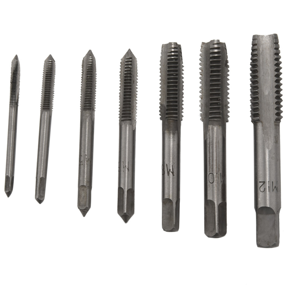 Photos - Bits / Sockets Merkloos 7Pcs M3 to M12 metal Hand Screw Machine Metric Drill Bit Kit Silver