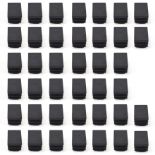 Plastblankningsändlock för slangrör, rörinsatser, 25 mm x 50 mm, 40 st, svarta
