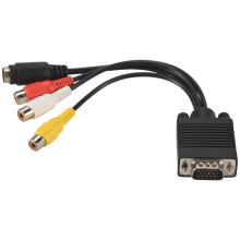 VGA-adapter till TV S-videoutgångskabel för PC-video