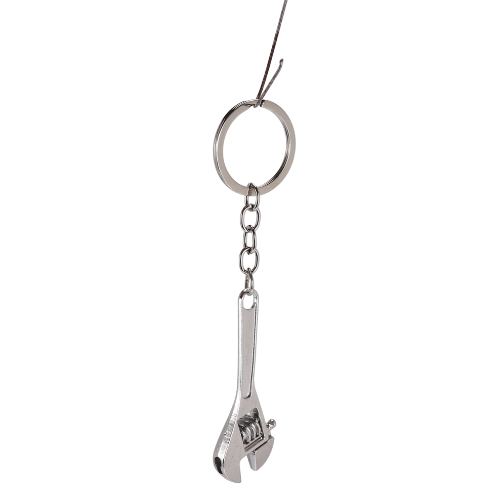 Porte-clés en métal avec clé à molette
