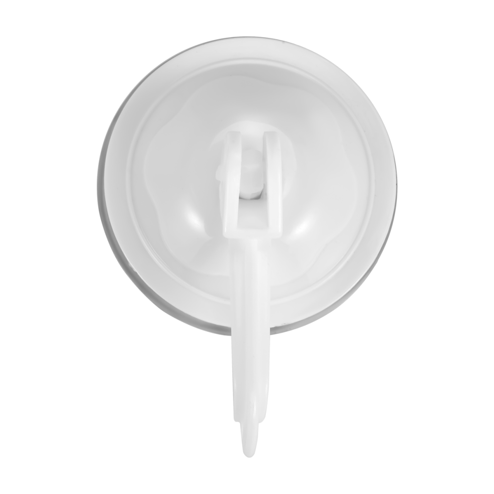 Crochet simple à ventouse en plastique blanc de 7 cm de diamètre pour armoire de ménage