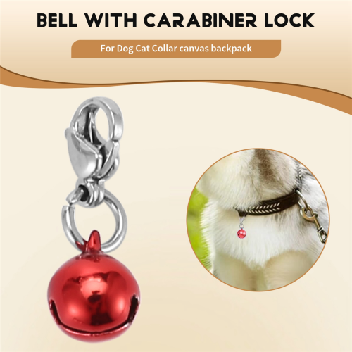 Bells Jingle Bell Κρεμαστό κόσμημα για σκύλο και γάτα, σακίδιο πλάτης από καμβά 2
