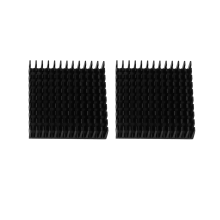2 x Svart aluminium kylfläns kylfläns 40 x 40 mm x 11 mm
