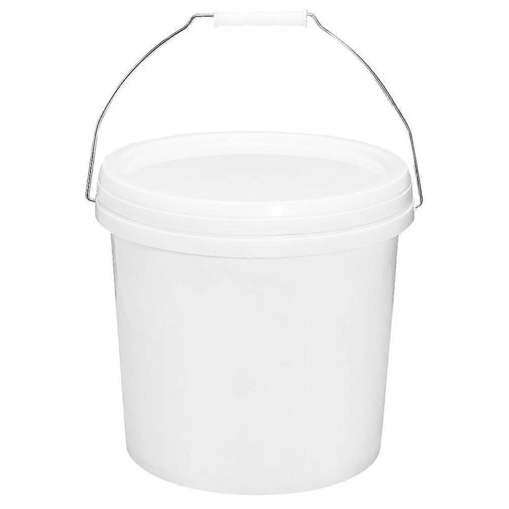 (As Show, One Size) Plastic Water Bucket With Handle Portable Bucket Multipurpose Bucket With Lid For Farm 8L 4069016342135