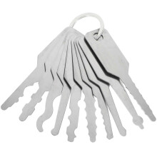 (As show, One size) 10pcs Key Tool Key Blank Keys Professional Key Blanks Stainless Steel Structures Keys