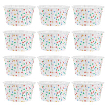 (As show, One size) 100 Pcs Glass Container Yogurt Dessert Bowls Disposable Cake Cup Paper Bowls Dessert Bowls Greaseproof Baking Cups