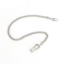 (As show, One size) Classic Silver Plated Pocket Watch Chain key Chain