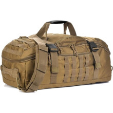 (brown) 3 In 1 Military Backpack Travel Duffle Bag for Weekender Gym Traveling Workout Deployment