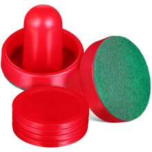 (As show, One size) 1 Set of Ice Hockey Replacement Pucks Paddles Slider Pushers with Pads for Tables Game Accessories