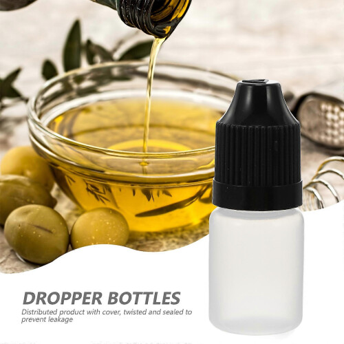 (As show, One size) 20pcs 5ml Eye Liquid Empty Dropper Bottles Plastic Squeezable Dropper Bottles 2