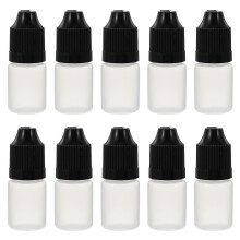(As show, One size) 20pcs 5ml Eye Liquid Empty Dropper Bottles Plastic Squeezable Dropper Bottles