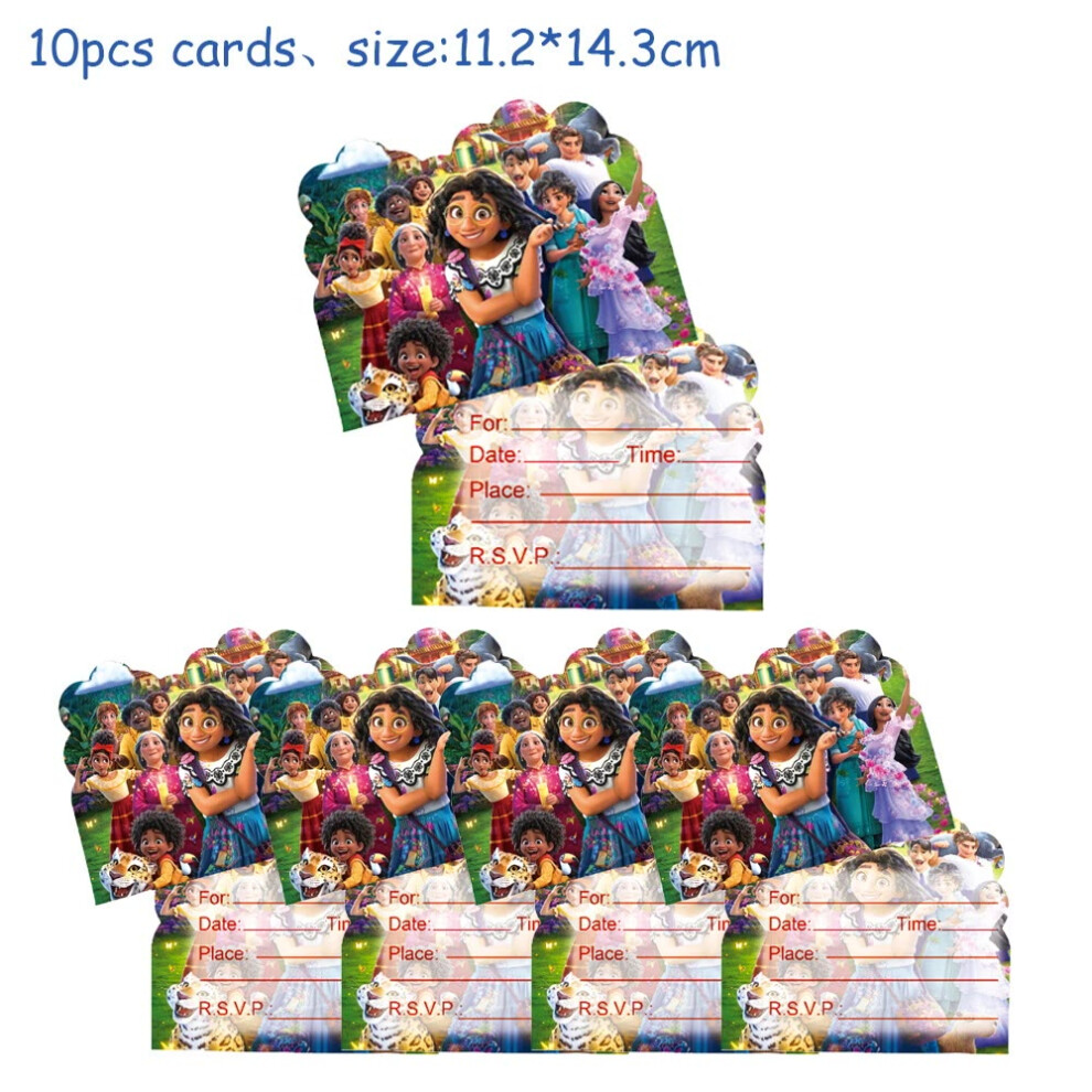(10pcs cards, Other) Disney Encanto Birthday Party Decoration Purple Blue Mirabel Princess Tableware Balloon Supplies Baby Shower Charm for Kids Gif-image-OPC-PGZ7R9M-NEW