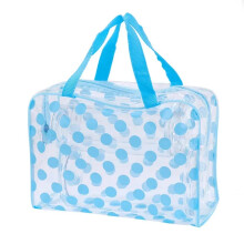 (blue) PVC Waterproof Swimming Bags Outdoor Sports Travel Bathing Storage Bag Women Transparent Beach Sea Pool Supplies