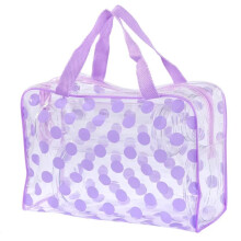 (purprl) PVC Waterproof Swimming Bags Outdoor Sports Travel Bathing Storage Bag Women Transparent Beach Sea Pool Supplies