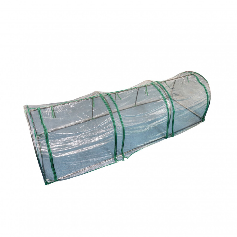 Oypla Large Tunnel Growhouse Garden Plant Greenhouse with PVC Cover - 300x100x80cm