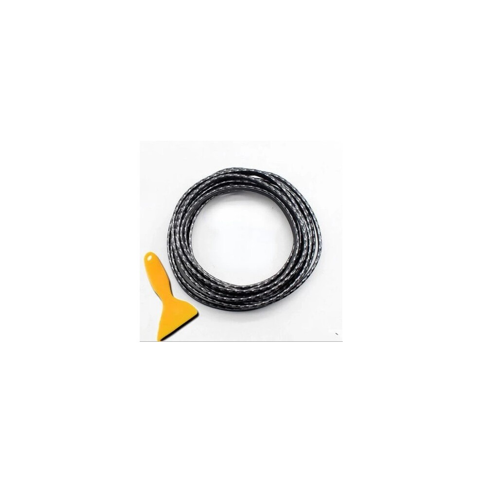 (Fibre de carbone - 5 mètres) Bandes flexibles décoratives pour moulage de voiture, moulures intérieures