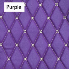 Tessuto a quadri ricamato viola 45x160 cm, 0,7 mm, in similpelle PVC, per divani e auto.