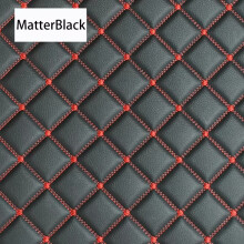 (MatterBlack-45x160cm) Tessuto a quadri ricamato 45*160cm 0,7mm Tessuto in pelle sintetica PVC per divano