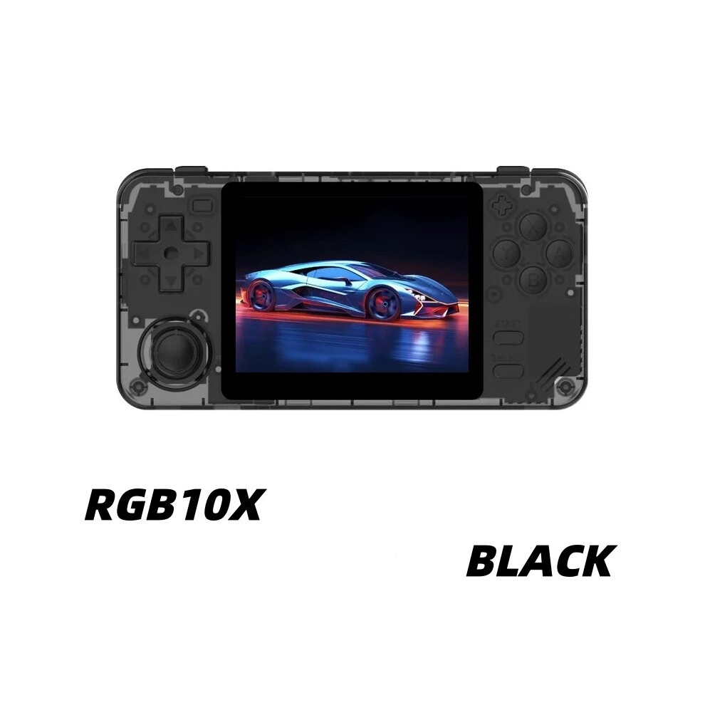 Console de jeu portable rétro RGB10X (noire - 64 Go) Écran IPS 4:3 de 3,5 pouces ArkOS OpenDingLinux