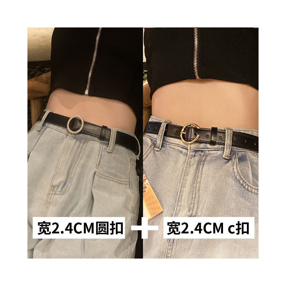 (Square CShape Black) Black Womens Modern Decorative Wide Denim Belt For Effortless Summer Fashion Trends-image-OPC-PGZ8F57-NEW