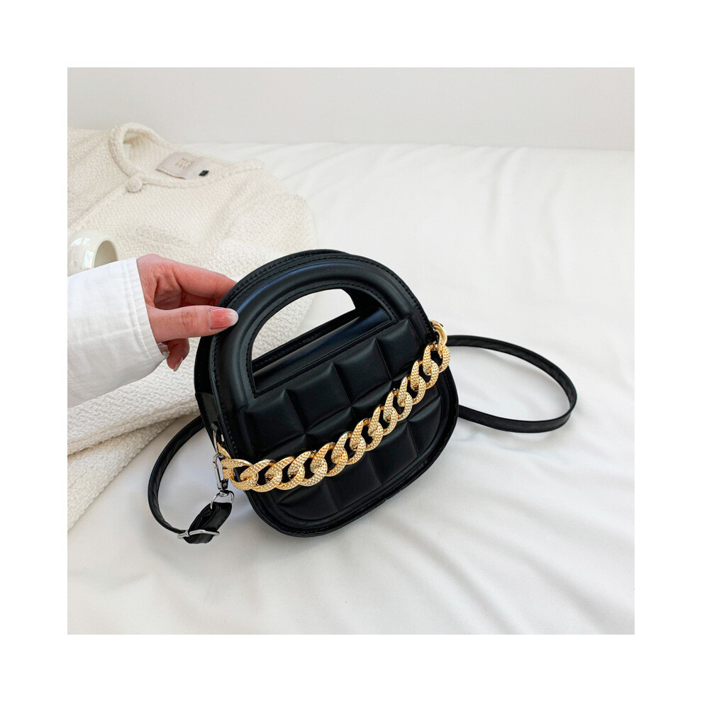 (Black)Élégant sac de selle tendance minimum sac à main décontracté sac à main bandoulière parfait pour une utilisation quotidienne en noir