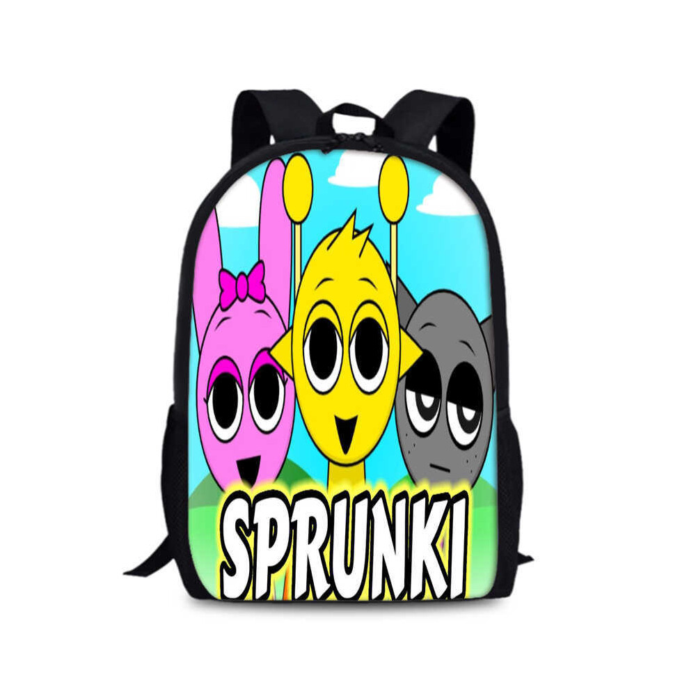 (Style 16) Sprunki Durable 15in Oxford Backpack Large Capacity Students School Educational