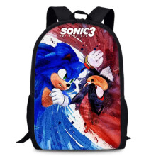 (Style 1) Hedgehog The Sonic 3 Backpack Oxford Large Capacity School Bookbag Unisex Bag