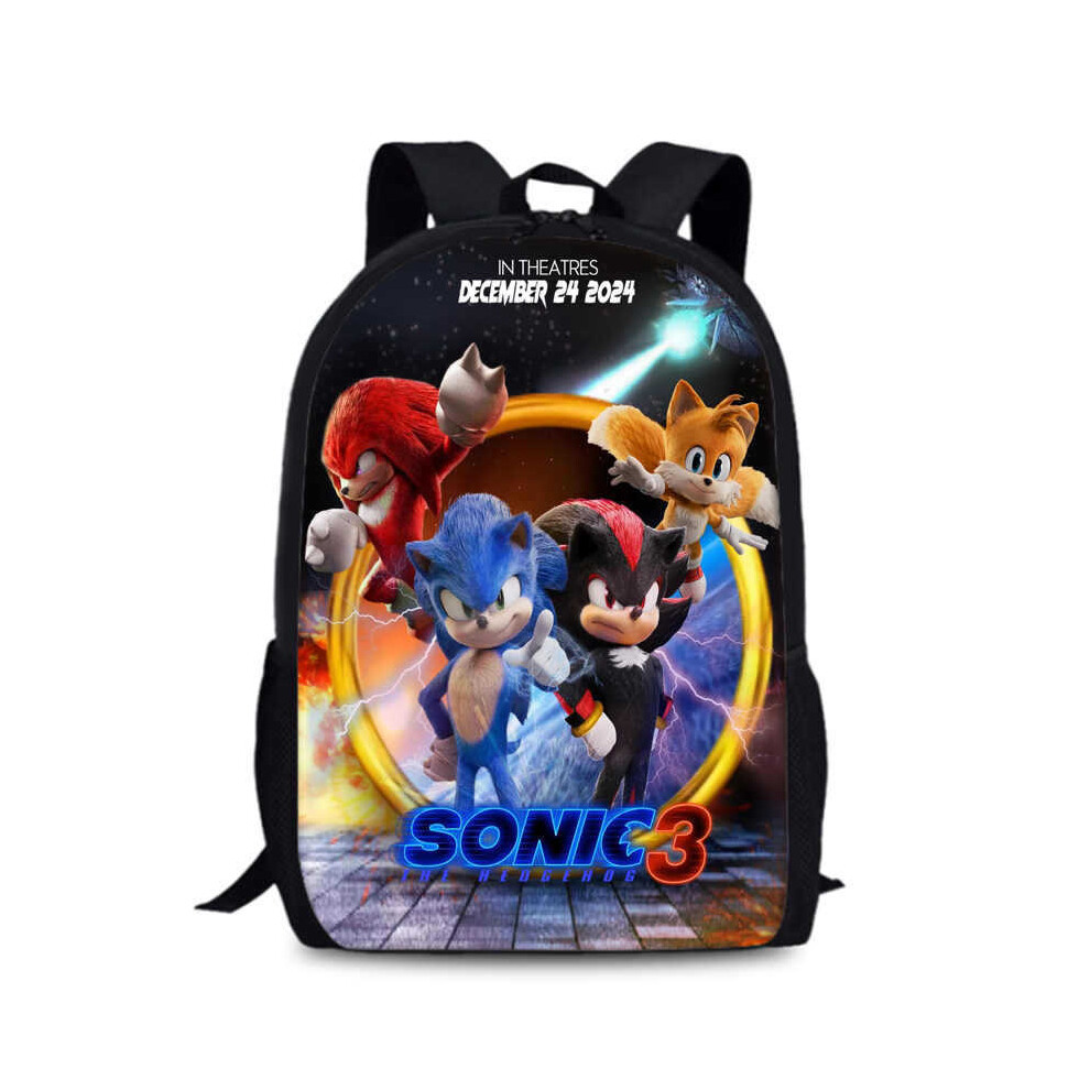 (Style 6) Hedgehog The Sonic 3 Backpack Oxford Large Capacity School Bookbag Unisex Bag