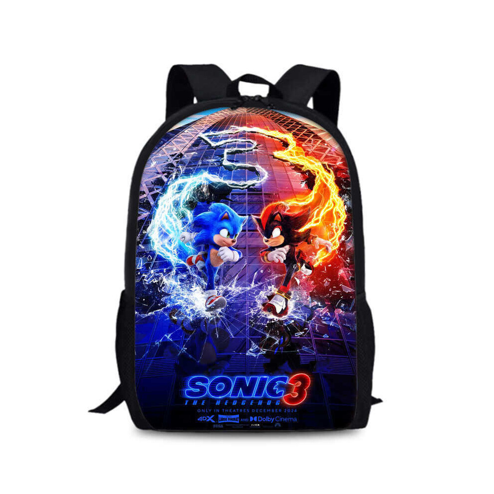 (Style 10) Hedgehog The Sonic 3 Backpack Oxford Large Capacity School Bookbag Unisex Bag