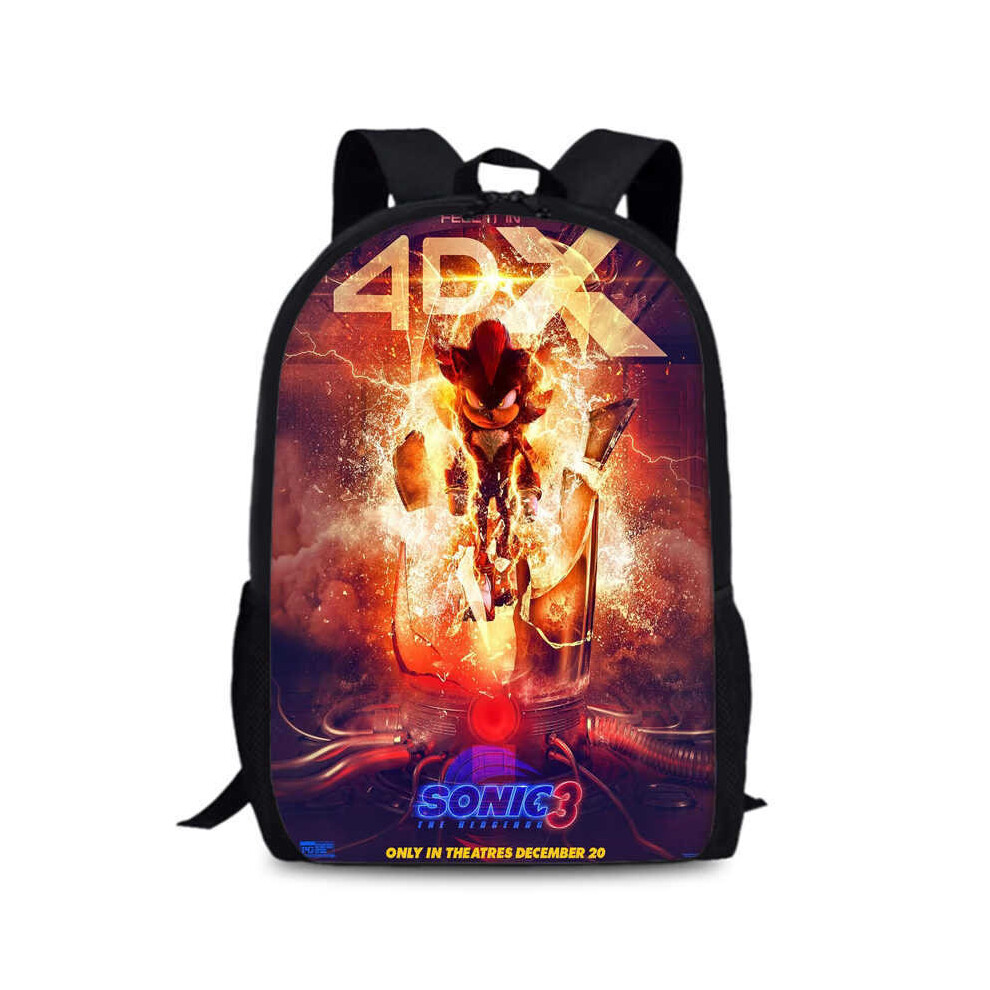 (Style 2) Hedgehog The Sonic 3 Backpack Oxford Large Capacity School Bookbag Unisex Bag