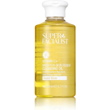 Super Facialist Vitamin C + Brighten Skin Renew Cleansing Oil, Face Cleanser for Dissolving Makeup & Remove Vegan Friendly, 200ml (Cleansing Oil)
