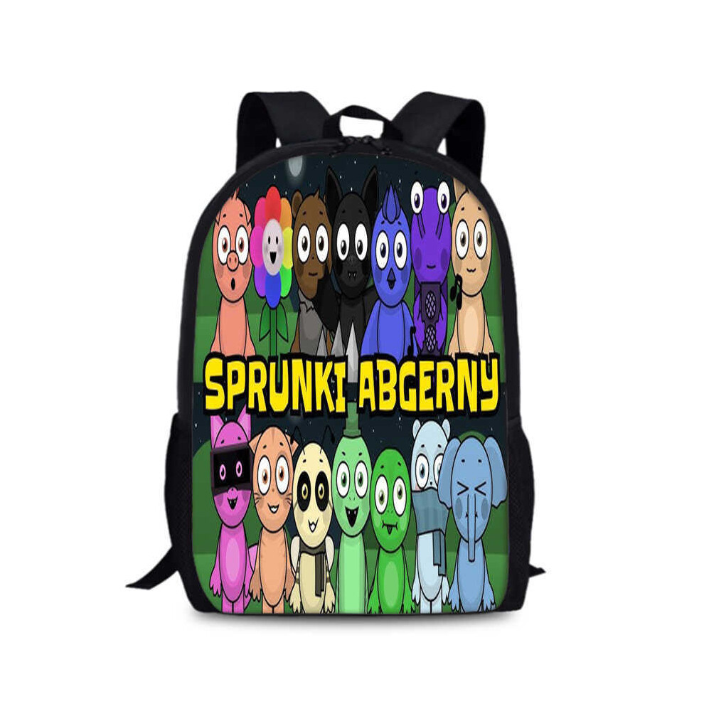 (Style 9) Sprunki Durable 15in Oxford Backpack Large Capacity Students Educational School-image-OPC-PGZ8HQT-NEW