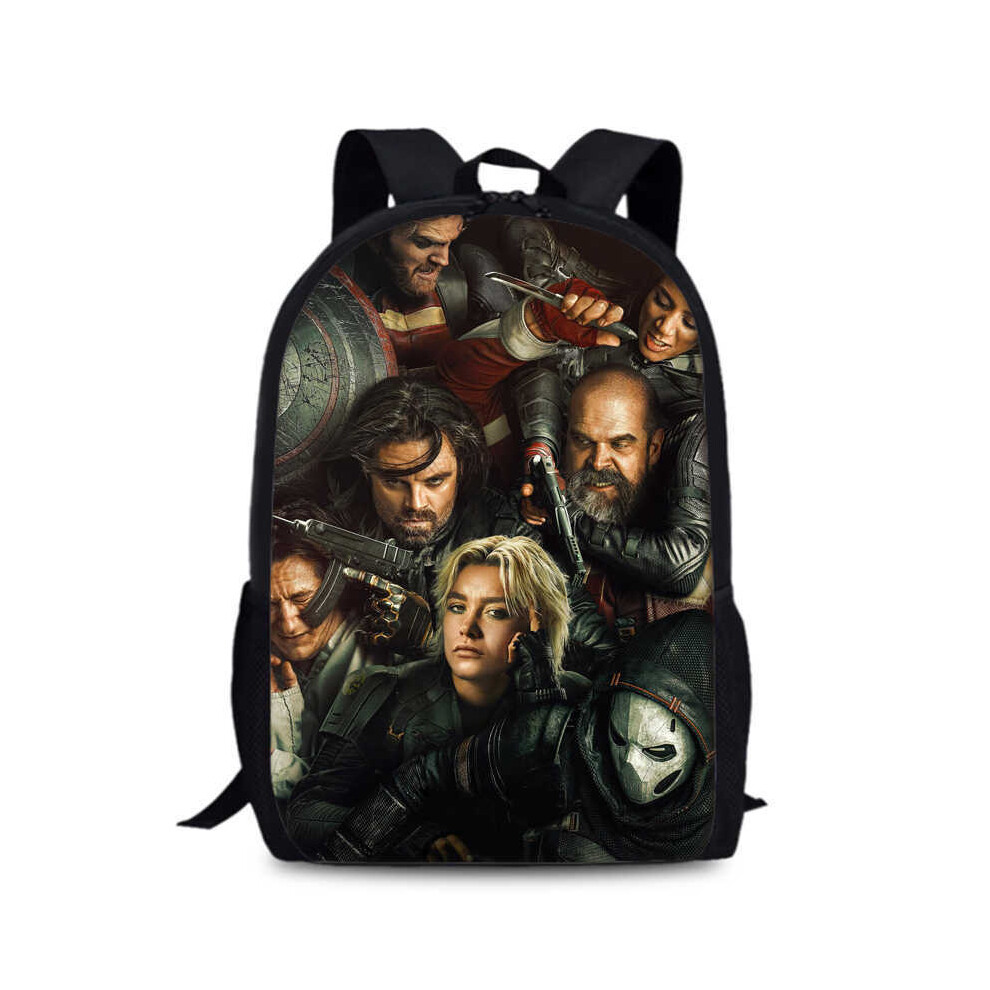 (Style 12) Thunderbolts Kids Durable Backpack 15in Large Capacity Anime Schoolbag Oxford