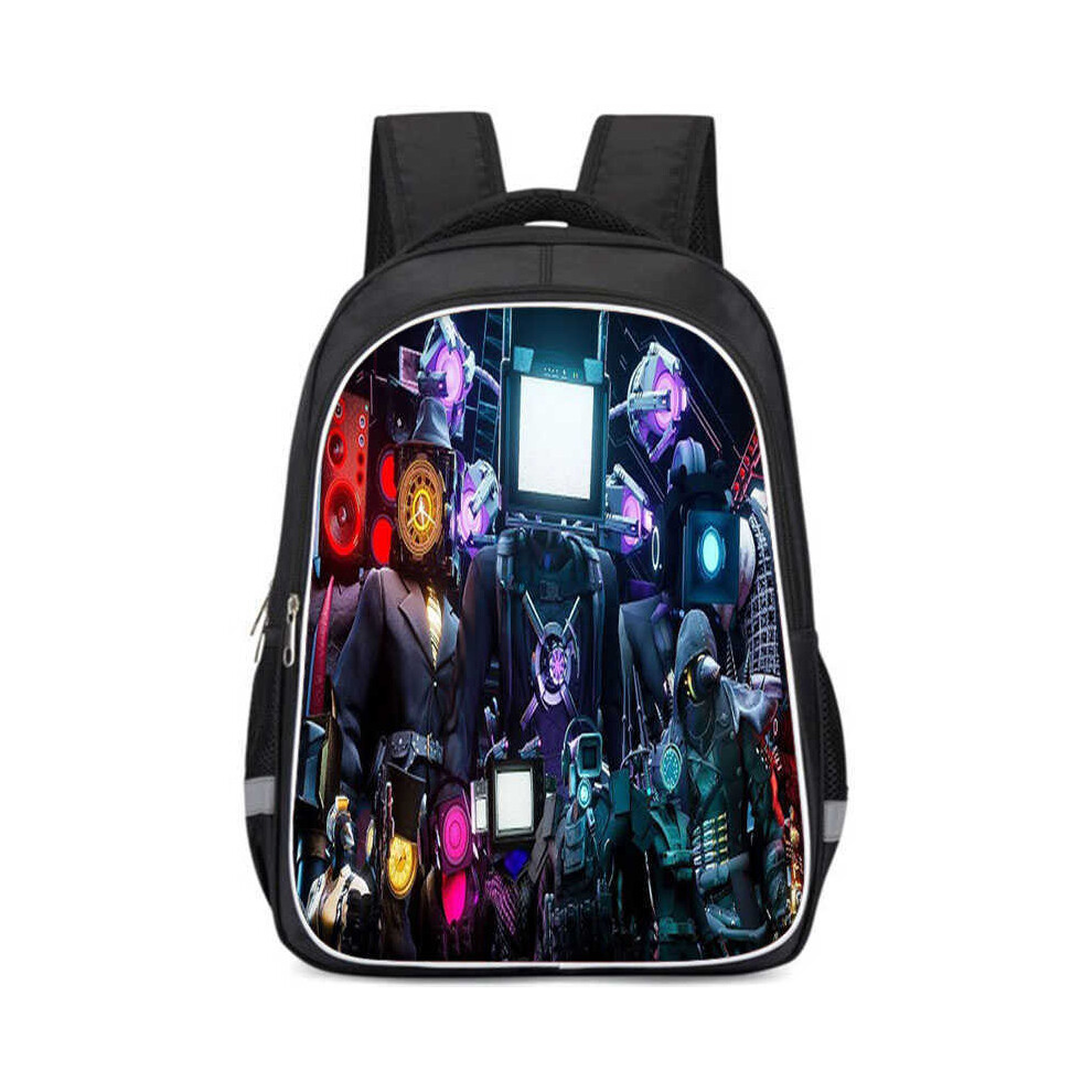 (Style 5, 33*28*16cm) Cameraman Skibidi Toilet Oxford Backpack Double Layer Bookbag Large Capacity-image-OPC-PGZ8JK7-NEW