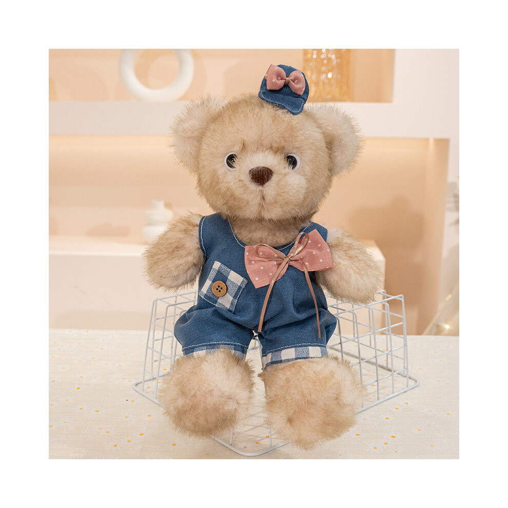 (Millard Bear Denim) And Sweet Cute Teddy Bear Short Soft Plush Toy For Playtime Children Fun-image-OPC-PGZ8NFX-NEW