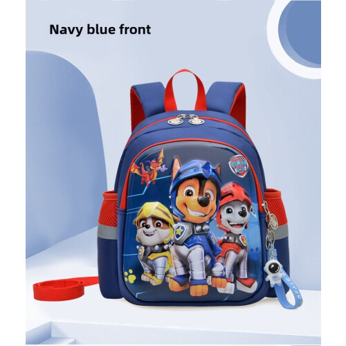 (Navy Blue) Paw Patrol Printed Backpack Children Schoolbag Breathable Splashing Water Anti