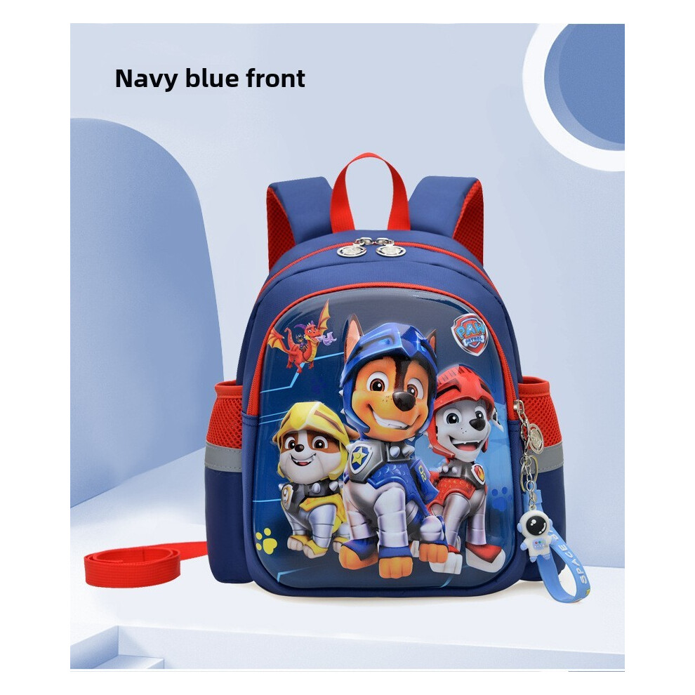 (Navy Blue) Paw Patrol Printed Backpack Children Schoolbag Breathable Splashing Water Anti