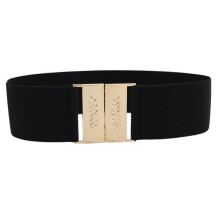 (StyleCCCCCC) Classy Waist Elastic Band For Women In Timeless Black Color Perfect For Creating Stylish Outfits With Dresses Coats And Offered