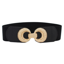 (StyleXXXXXX) Classy Waist Elastic Band For Women In Timeless Black Color Perfect For Creating Stylish Outfits With Dresses Coats And Offered